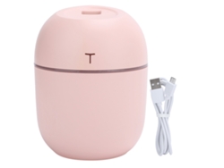 Mini humidificador portátil USB de 5 V, difusor de aceites esenciales con luz LED nocturna, color rosa