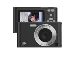 Cámara Digital Portátil 4k De Alto Pixel Con Zoom 16x Con Luz De Relleno Zruxe (negra)