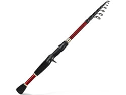 Caña De Pescar, Pesca Mar, Pescar Telescópica Ultraligera Fibra Carbono 1,8-2,4 M, 2,4 Portátil, Seguro