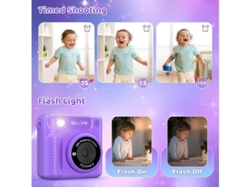 Cámara digital Yizhood de impresión instantánea para adolescentes, HD 2.4, 32 GB, recargable con papel fotográfico azul