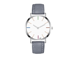 Reloj Hombre De Negocios Analógico De Cuarzo Con Dial Redondo Gris Zhoulianfa