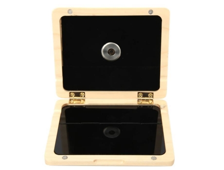 Estuche de lengüetas de madera Estuche de lengüetas de clarinete para saxofón de 5 lengüetas de madera maciza que contiene una caja de almacenamien...