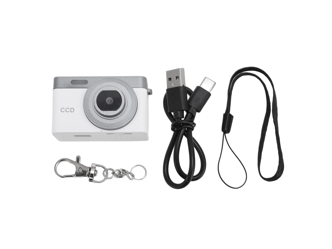 Câmera De Chaveiro 1080p 12mp Com Tela 0.96 Polegadas Carga Usb 64gb Portátil Para Campus