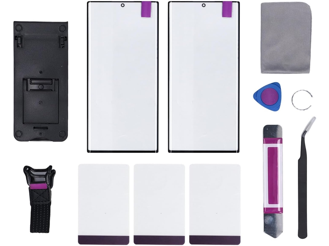2 Pantallas De Repuesto Para Teléfono S22 Ultra, Lente Frontal Exterior De Cristal Con Kit De Herramientas De Reparación.