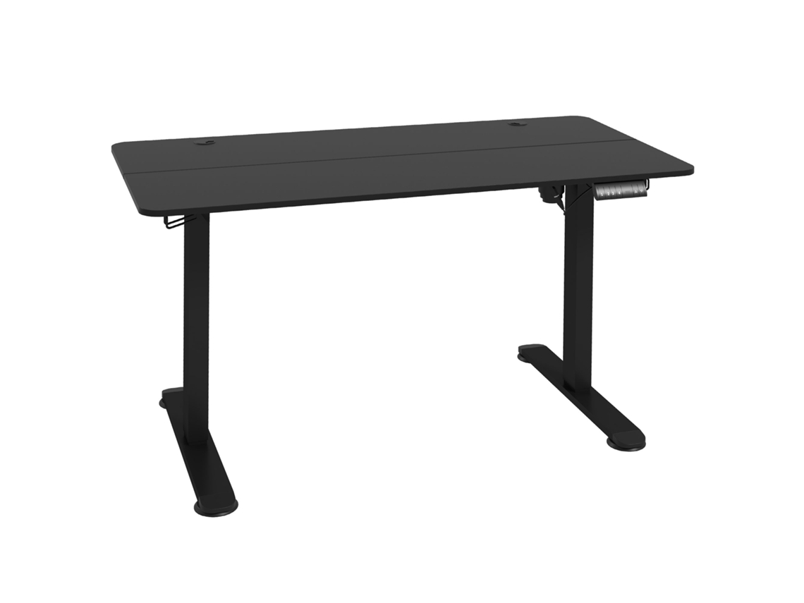 Escritorio eléctrico con ajuste de altura y sistema anticolisión, 140x70x72-116 cm, negro.