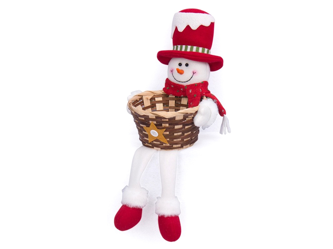 Cesta navideña con frutas y dulces, regalo decorativo para uso infantil en el hogar.