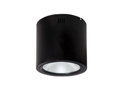 Reflector de superficie tubular negro, 20 W, 4000 K, 1600 Lm, 18 x 16,3 cm, Fabrilamp