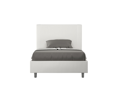 GoyaITYHOME Media Cama Tapizada Sin Somier (120 x 190 cm - Paneles de Melamina y Piel Sintética)