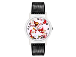 Reloj De Pulsera Zhoulianfa Con Diseño De Dibujos Animados Y Correa De Pu, Ideal Como Regalo De Navidad (negro).