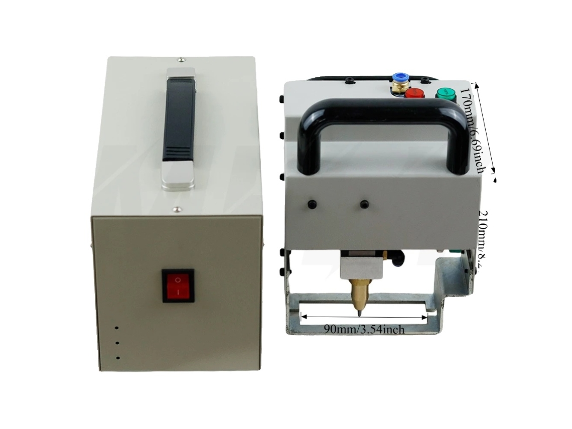 Máquina portátil de marcado de metales, funcionamiento neumático, 90x30 mm, enchufe europeo.