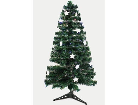 Árbol Navidad Artificial con Luces Incorporadas LED Estrellas Blancas 60cm