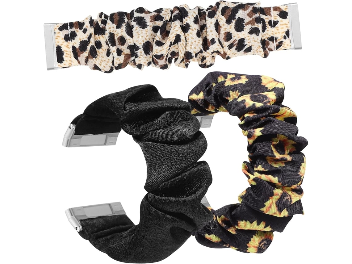 Conjunto De 3 Pulseiras De Tecido Estampado Para Relógio, Ajustáveis, Para Mulheres E Meninas.