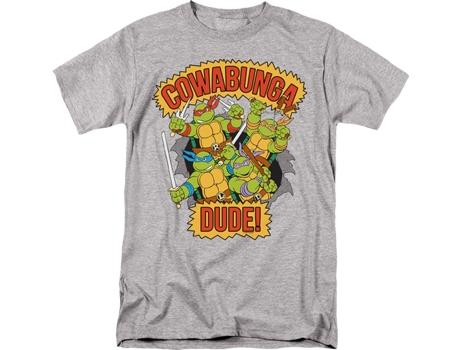 Camisetas Unisex DEEPSTONE Vintage Cowabunga Dude Teenage Mutant Ninja Turtles brezo atlético (M)