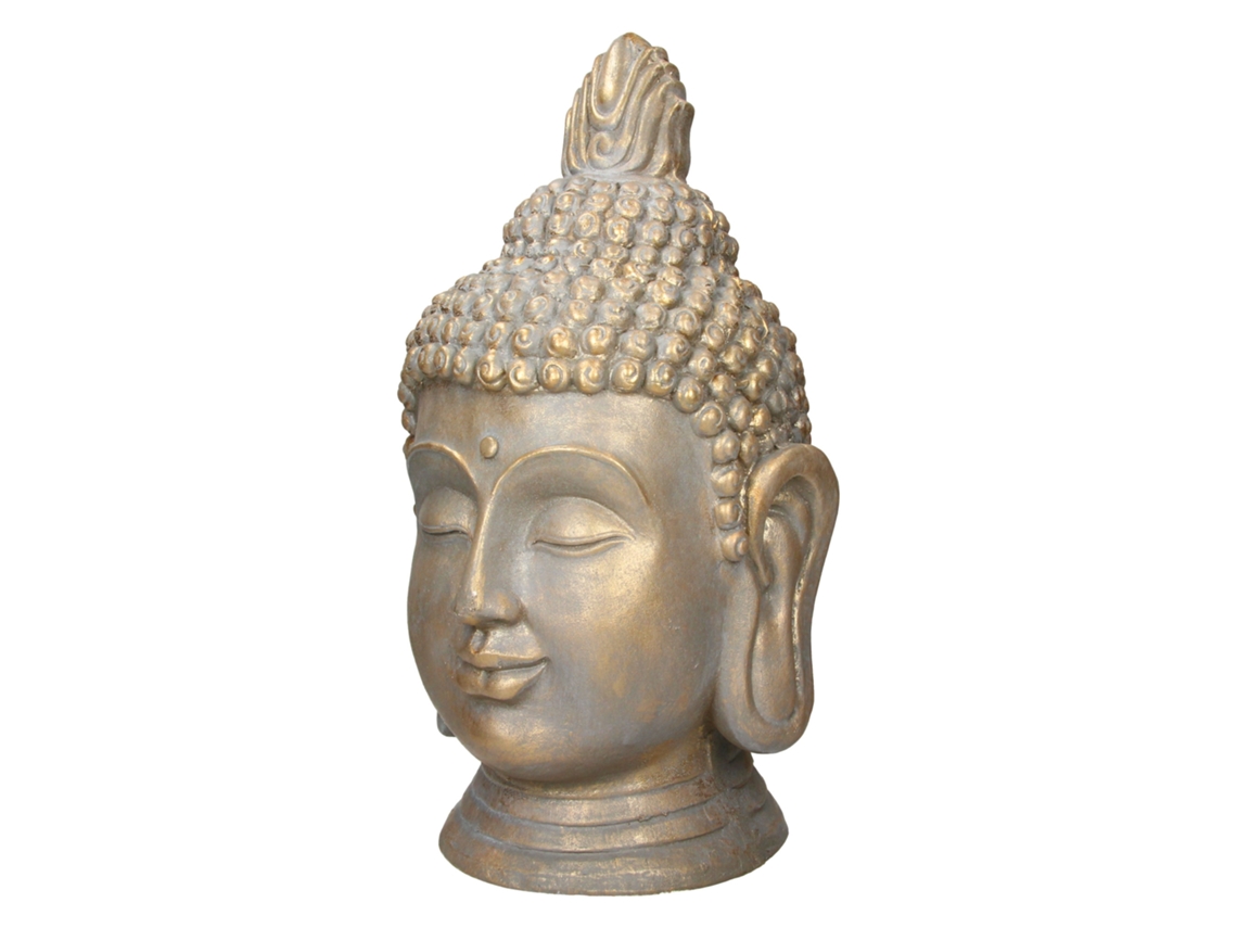 Estatua De La Cabeza De Buda De 53Cm En Bronce De Polirreno Busca El Yoga ECD
