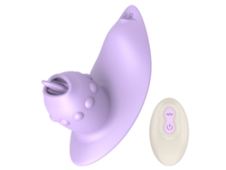 Vibrador para lamer la lengua portátil con control remoto con 8 modos para mujeres (púrpura) YIZHOOD