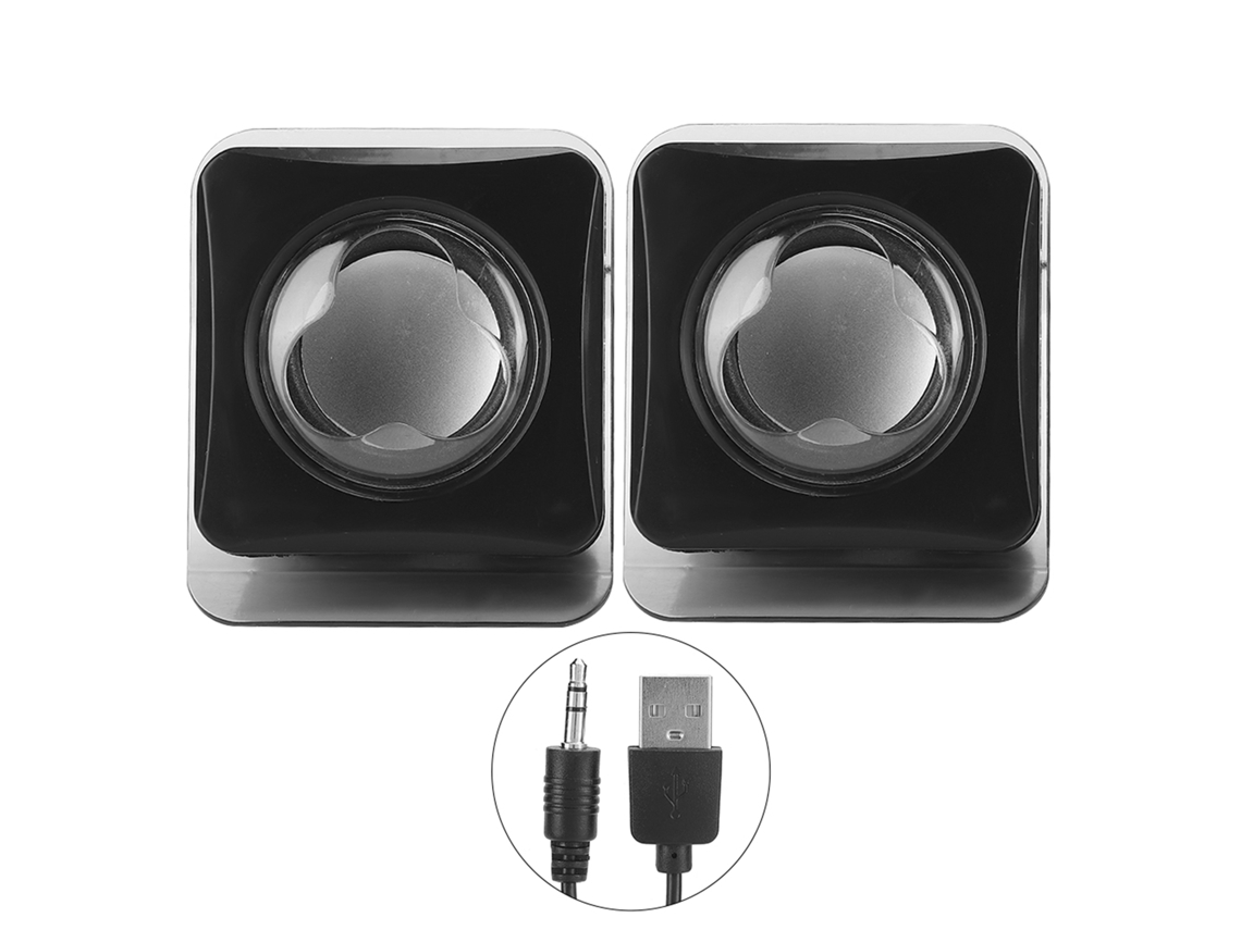 Mini Altavoz Estéreo Con Cable Usb 2.0 Para Ordenador De Sobremesa, Portátil Y Reproductor Multimedia.