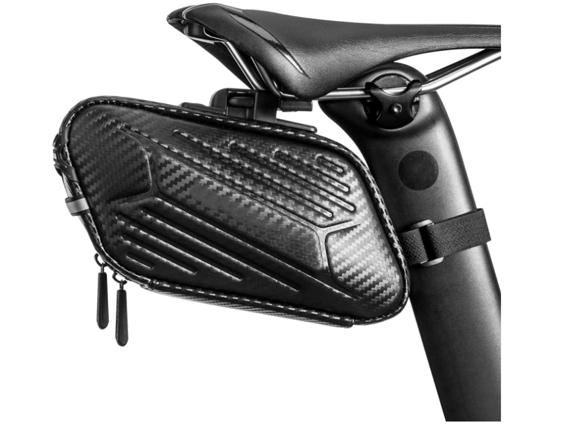Bolsa para sillín de bicicleta, bolsa de almacenamiento, impermeable, bolsa  para asiento de bicicleta, bolsa rígida para montaña, 1,5 L (negro)