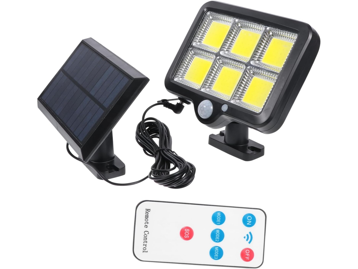 Lámpara solar de pared para exteriores, recargable, color negro, Gokoco