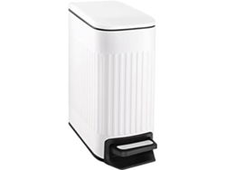 Cubo De Basura Para El Cuarto De Baño, Con Tapa De Cierre Suave, Accionamiento Con Pedal, De Acero Inoxidable, 6 Litros