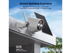Cámara de seguridad inalámbrica solar de 1080p con audio y visión nocturna