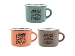Coguen Set QUID Frappe Deco 6 Unidades de Cerámica Multicolor 80 ml