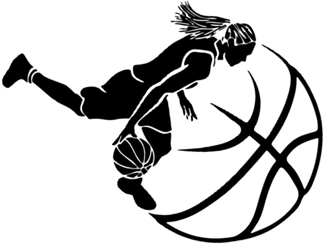 Pegatinas Creativas De Baloncesto De Pvc Negro, Fáciles De Quitar, Pegatinas Deportivas Para La Pared Del Dormitorio.
