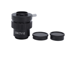 Adaptador De Cámara Para Microscopio Szm Ctv 1/2 Con Aumento De 2x, Montura C E Interfaz M28 Para Microscopio Estereoscópico Trinocular.