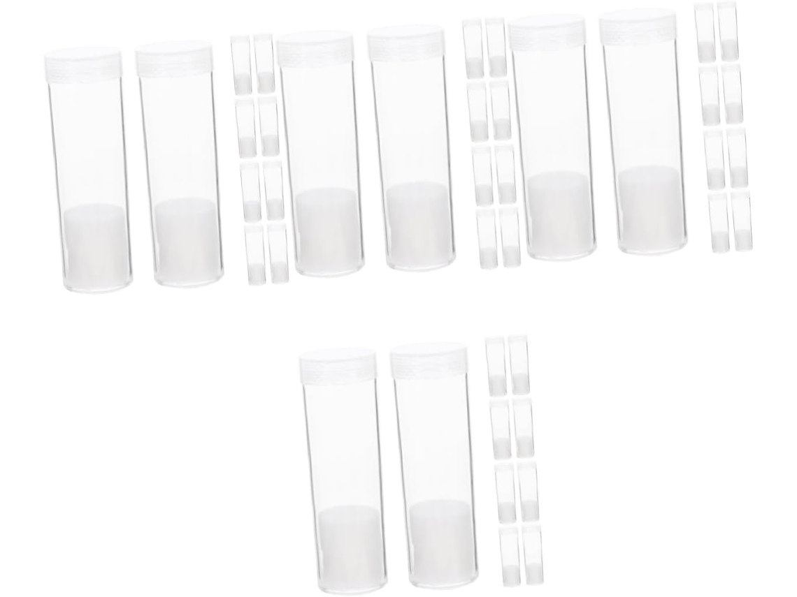 Juego De 4 Tubos De Almacenamiento Transparentes (juego De 10 Tubos De Esponja Protectores)