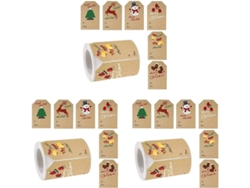 3 Pegatinas Navideñas, Regalo De 250 Piezas/rollo Para Navidad Y Fiestas, 6