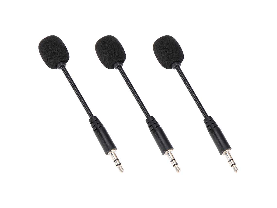 3pcs Microfone Mini Flexível Ajustável 3,5mm Para Computador E Celular Com Plug And Play