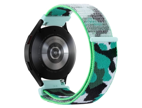 Correa de nailon 22mm ajustable para Samsung Galaxy Watch 3 45mm/Huawei Watch GT3 Pro 46mm - verde oscuro