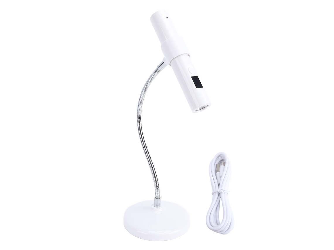 Yncm2026-lámpara De Gel Para Uñas Mini Con Temporizador 30s/60s, Cuello Ajustable 360°, Control Táctil Y Recargable, Luz Led De Curado