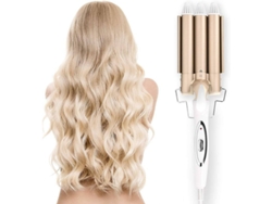 Peine De 3 Barriles Para Cabello Corto O Largo Con 2 Controles De Temperatura, 22 Mm
