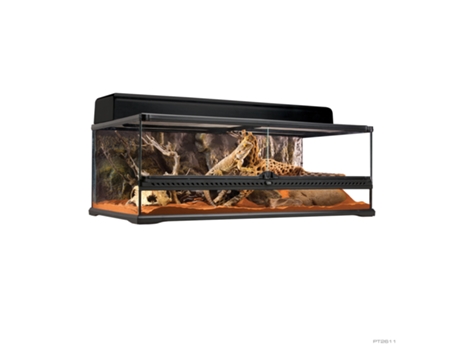 Terrario de vidrio para reptiles EXO TERRA L/Low, 121L,90x45x30cm