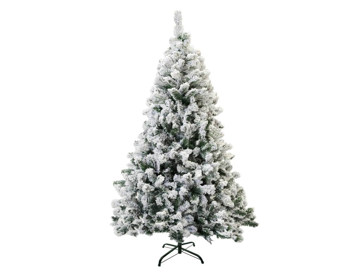 Árbol de Navidad Nevado Artificial con Nieve Blanco 210cm SELEOK