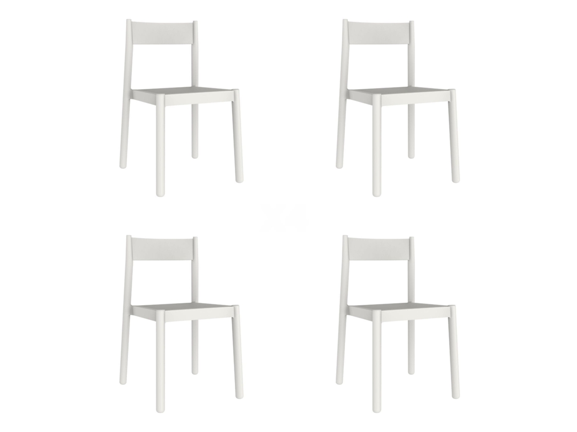 GARBAR DANNA Set 4 Silla Interior Exterior Blanco