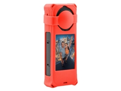 Funda protectora de silicona Eifson para Insta360 X5 con tapa de lente (roja)