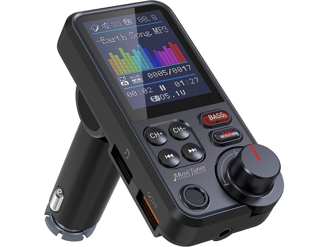 2026-transmisor Bluetooth Para Coche Con Pantalla Color 1.8", Llamadas Manos Libres Y Carga Rápida Qc3.0