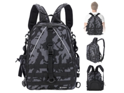 Omni-mochila De Pesca Tomshoo Con Soporte De Caña Mochila Bandolera Equipo De Pesca Camping Senderismo