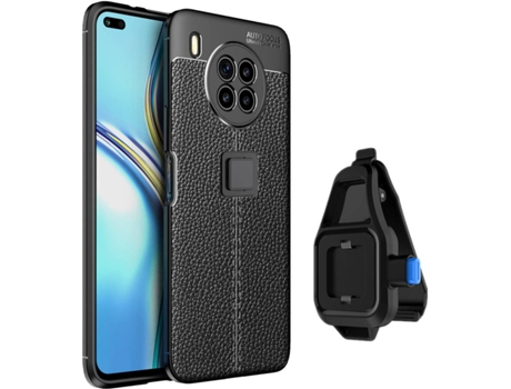 Funda + Soporte de Cintura Huawei Nova 8i Rugged Leather Negro