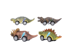 4pcs Brinquedo De Carro Modelo Dinossauro Mini Alta Simulação Para Crianças Acima De 3 Anos