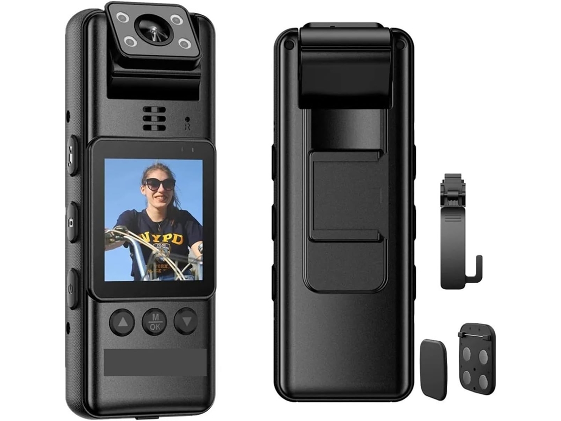 Cámara Corporal A23 Con Rotación De 180° Y Video Con Visión Nocturna 1080p.