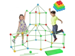 Kit De Construcción De Fuertes De 87 Piezas Para Niños: Castillos, Túneles, Tiendas De Campaña, Juguetes De Montaje Diy Para Actividades Al Aire Libre, Regalo