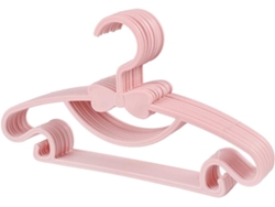 10 Perchas Rosas Antideslizantes Niños Niñas Perchero Plástico Decorativo Almacenamiento Hogar Tienda Lazo