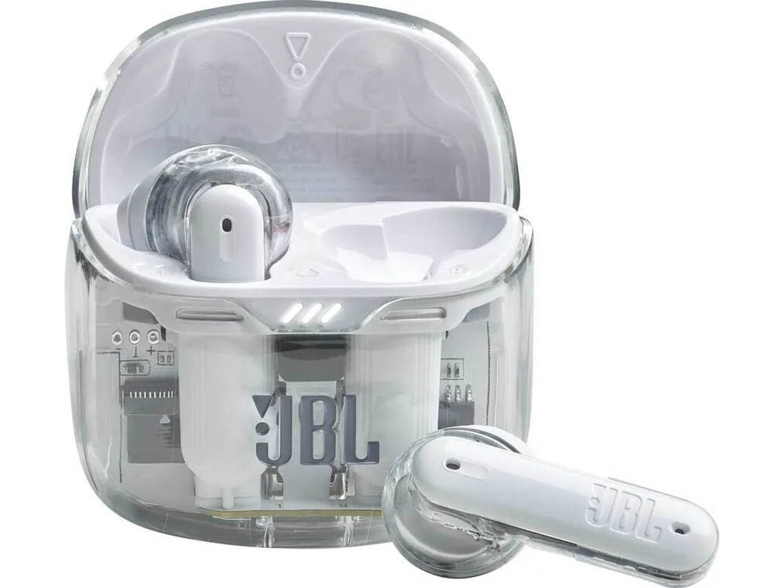 Auriculares Bluetooth True Wireless JBL Tune Flex (In Ear - Micrófono -  Transparente)