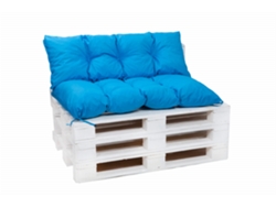 Juego de cojines de palés 120x50 Respaldo y asiento 120x60cm Azul Cojines de palés para sofá - cojines de exterior SETGARDEN