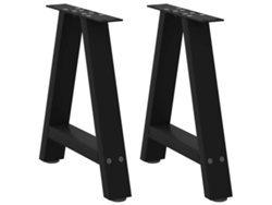 Patas De Mesa De Centro Forma A 2uds Acero Negro 38x(30-31) Cm