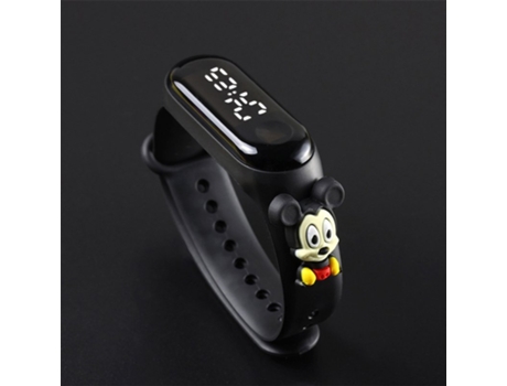 Smartwatch Electrónica de muñeca de dibujos animados con pantalla táctil para estudiantes I-Black