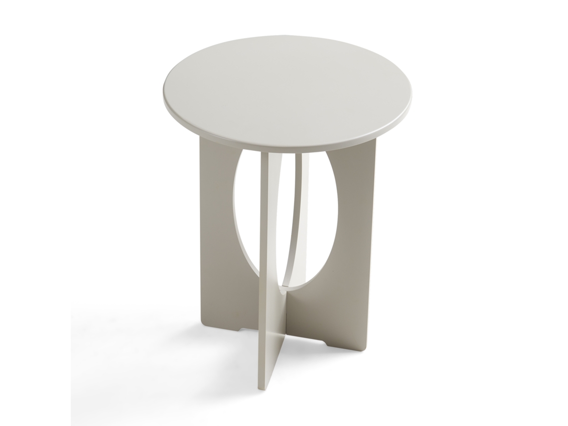 Mesa auxiliar redonda Podeldsvin 49x40 cm Taupe [EN.CASA]