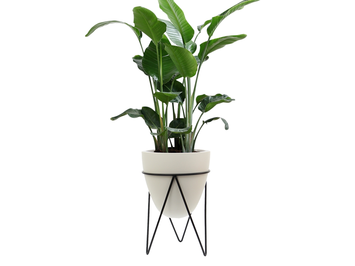 Macetas inteligentes de interior con alarma automática de escasez de agua, decoración geométrica estética a pilas, jardineras